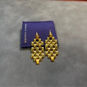 Monica Vinader Heirloom Chain Cocktail Earrings 18K Gold Vermeil